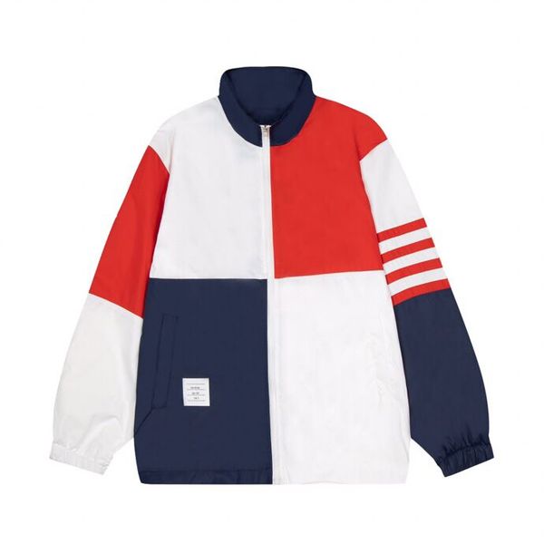 

classic colorblock jacket couples essential hardware custom perfection, women's men's trendy fashion windbreaker jacket, Black;brown