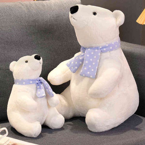 2022 Симпатичный белый медведь Обнимается на животных куклы мягкая кулачка мягкая кукла для драка на день рождения