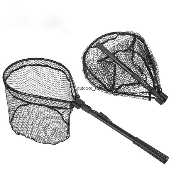 

portable aluminum alloy 80cm retractable fishing net telescoping foldable landing net pole folding landing net for fly fishing