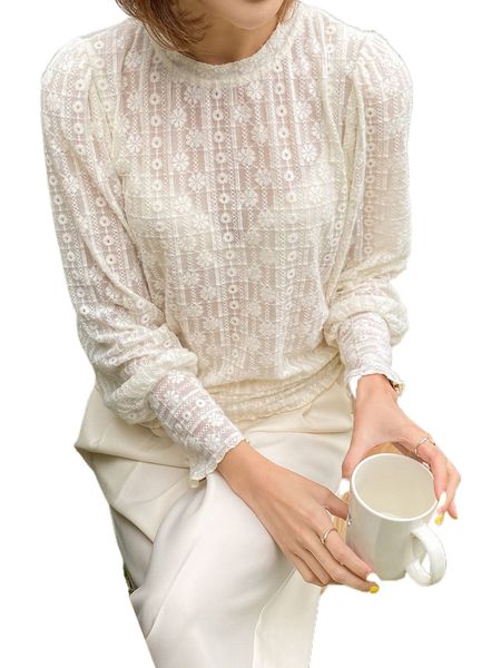 

dazy puff sleeve solid without bra c8ug#, White