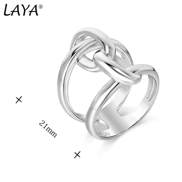 

laya band ring for women 925 sterling silver rope chain ring with hoop lock french popular clasp original fine jewelry making