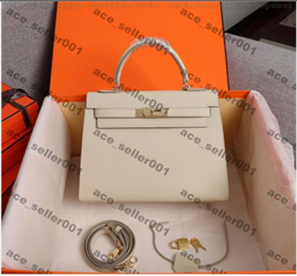 

5a 17 colors princess woman shoulder bags espom designer 22cm 25cm 28cm lady genuine leather tote handbag kellys's palm print p