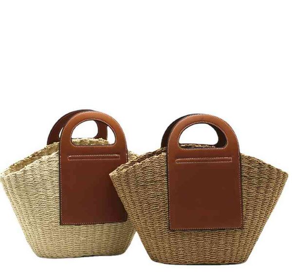 

new portable straw woven bag style fashionable women's handbags design deals