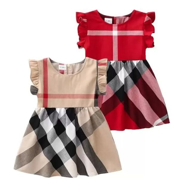 Hochwertiges Baumwoll-Kinderkleid, modisch, lässig, Baby-Prinzessin-Kleider zum Neupreis