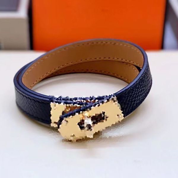 

brand jewerlry real leather genuine leather bracelet for women, Golden;silver