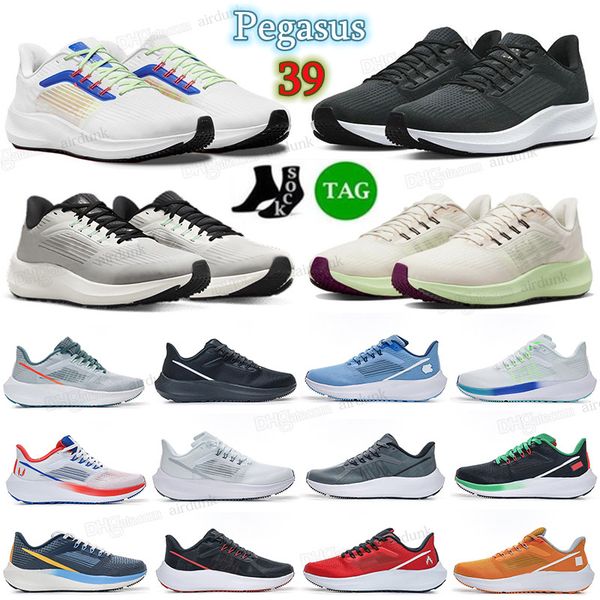 

2022 zoom pegasus 39 mens running shoes midnight navy kelly anna triple white black crimson blue ribbon green wolf grey men women air traine
