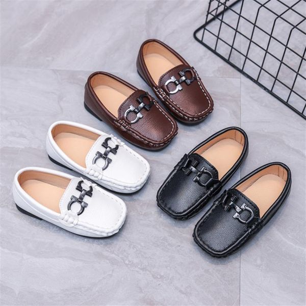 

boys loafers kids spring autumn slip on formal dress shoes child low-boat shoes back to school casual shoes217m, Black;red