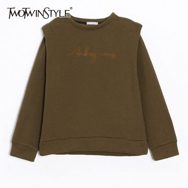 

casual embroidery sweatshirt for women o neck long sleeve chic sweatshirts female fashion clothing 210423, Black