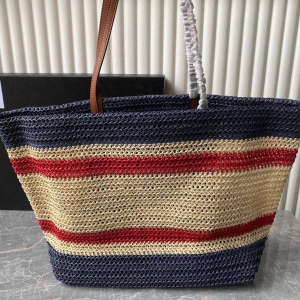 

luxury designer summer beach fashion casual straw woven shoulder bag large capacity handbag street brand bags women tote