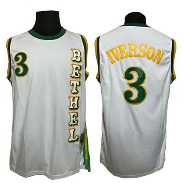 Nikivip Retro Allen Iverson #3 Bethel Lisesi Basketbol Formaları Çocuk Hayranları Özel Özel Sayı 4xl 5xl 6xl Jersey