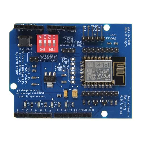 Diy Demo PCBA Desenvolvimento R3 ESP8266 ESP-12E Serial Wi-Fi Shield Expansion Board