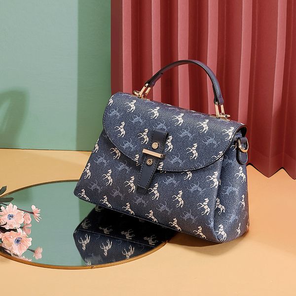 

bags for women 2022 luxury designer all-match crossbody blue pony one-shoulder fashion trend messenger bag purses and messenge