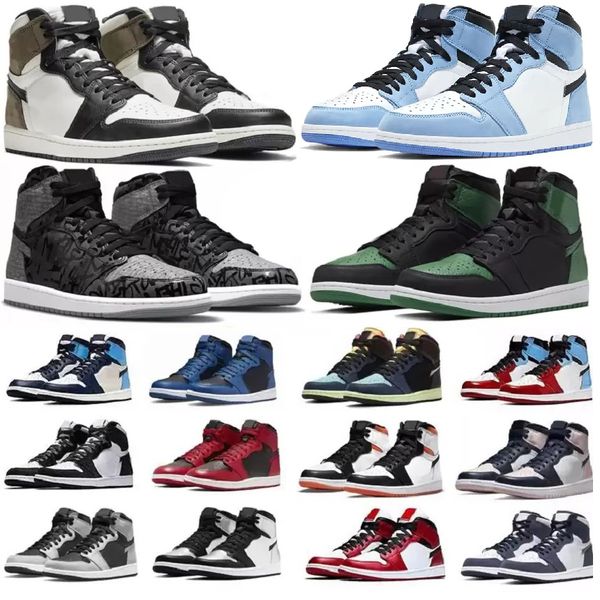 

jumpman 1 1s basketball shoes grey fog yellow toe rebellionaire bred dark university mocha marina blue bubble gum og obsidian men women trai