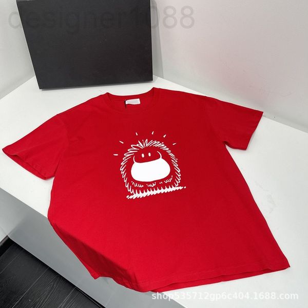 

women's t-shirt designer [correct version]2022 summer new ammi co branded capsule graffiti printed short sleeve simple red t-shirt 5q8e, White