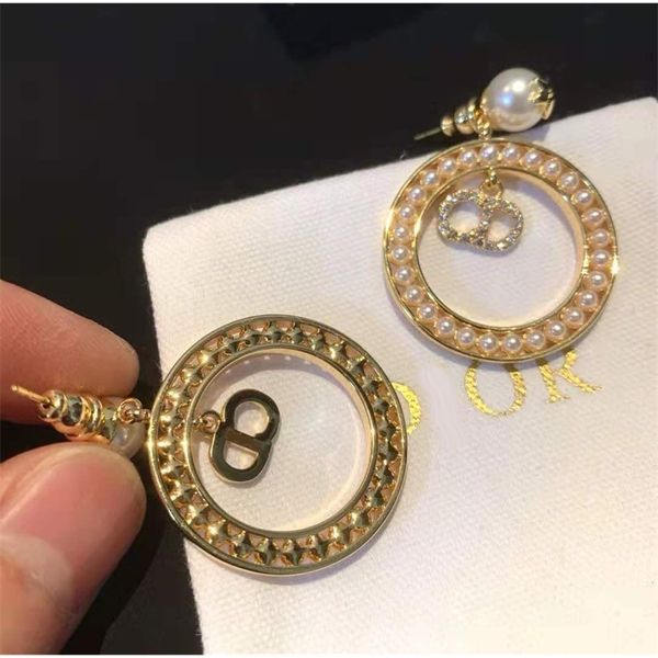 

coupon online outlets letter pearl earrings for women 2022, Golden