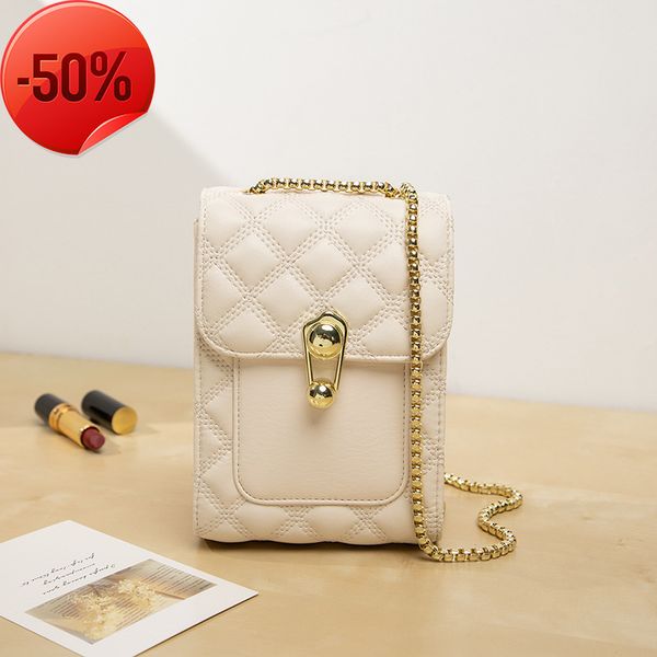 

fashion luxury designerfashion vertical mobile zero wallet women's korean version 2022 summer new versatile lingge chain single shoulde