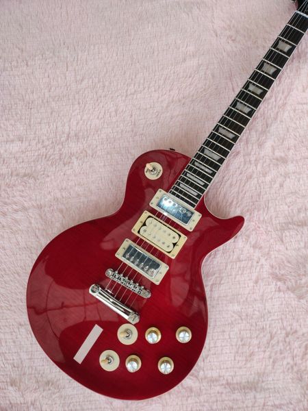 

diy 6 string number 1 logo red electric guitar