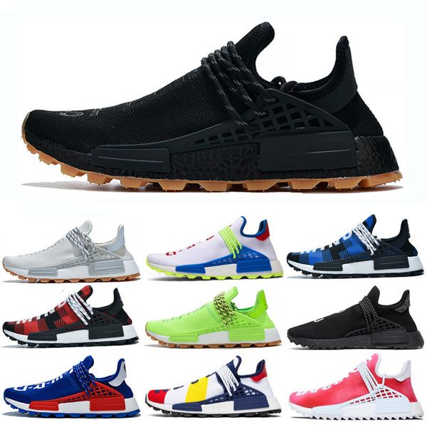 

shoes human race hu pharrell williams for men women black gum cream digijack pack trainer sneaker