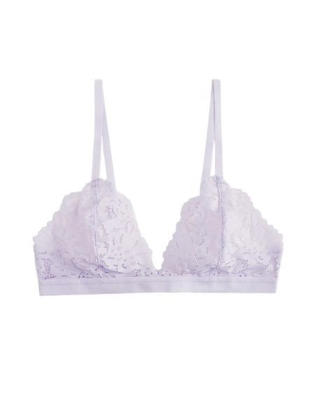 

luvlette floral lace triangle bralette d1lk#, Black;red
