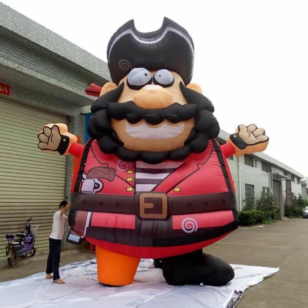 

giant 5m inflatable pirate cartoon inflatable viking captain character for amusement park advertising
