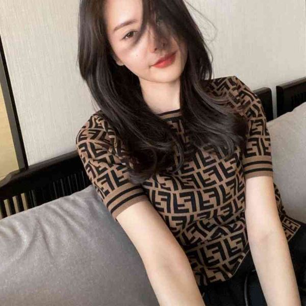 

spring letters short sleeve elastic casual looks thin brand summer women's shirt, White