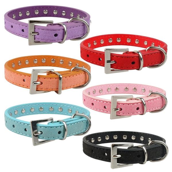 Celebridade da Web da UPS TIKTOK 6 CORES XS S M Soft Seude Leather Collar