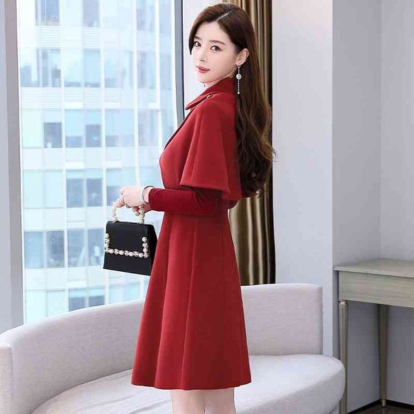

casual dresses two piece dress 2022 women's spring temperament foreign style autumn and winter red skirt is this year qzsp, Black;gray