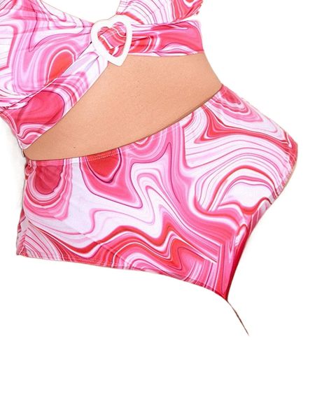 

plus marble print bikini bottom 19nw#, Black