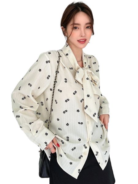 

dazy t.ie n.eck f.loral b.louse h5gv#, White