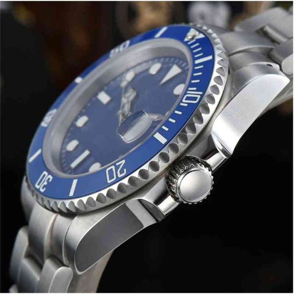

designer r o automatic l e luxury x watches wristwatch mechanical ceramic bezel 40mm blue glass business men's watch, Slivery;brown