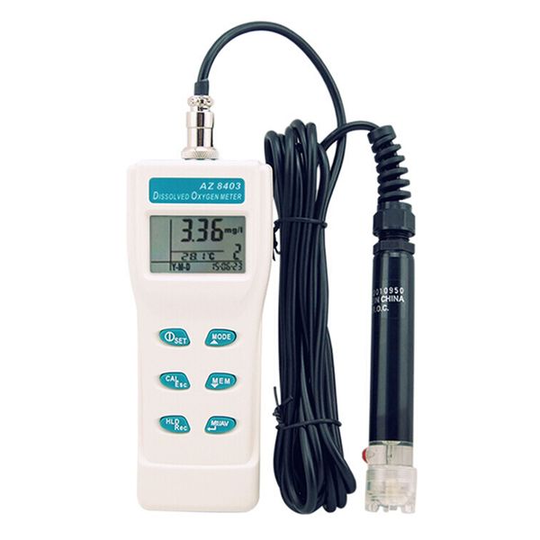 

az8403 portable digital dissolved oxygen do meter tester resolution 0.01do probe