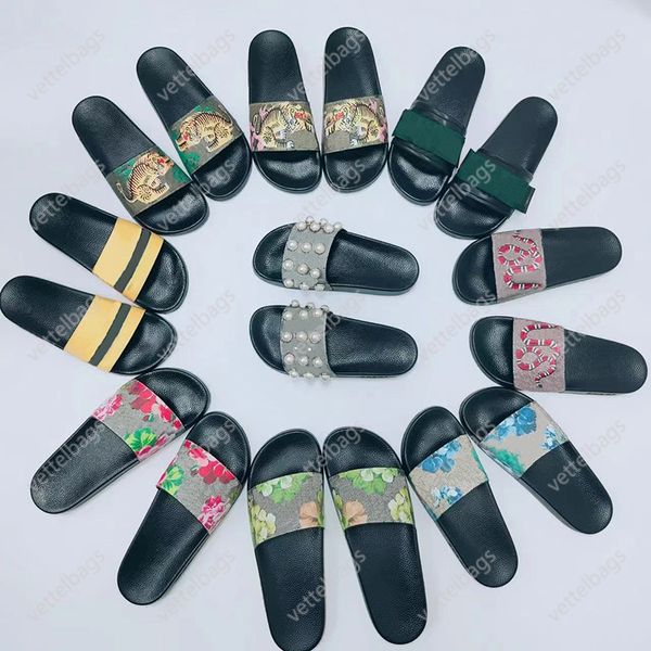 Alta qualidade chinelos elegantes slides tigres clássicos de moda slides sandálias homens sapatos tigre gato design de verão huaraches chinela sandália