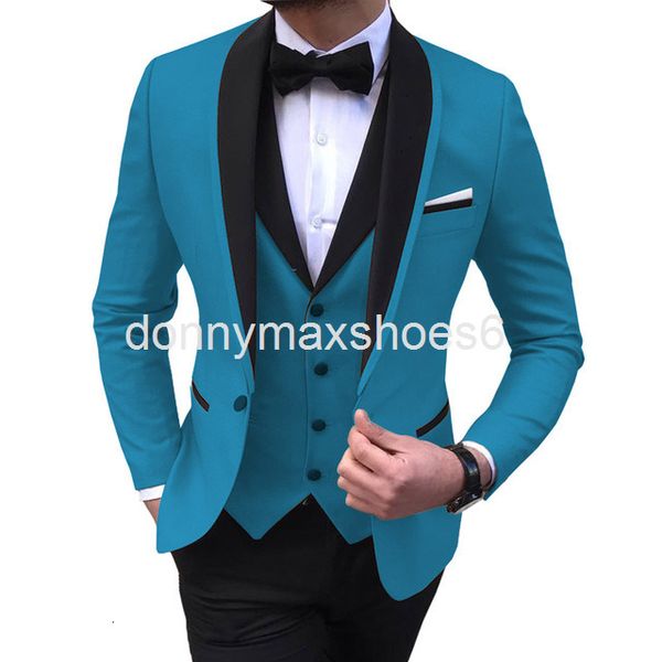 

men's suits & blazers business casual suit men's three piece set groom man wedding banquet large men, White;black