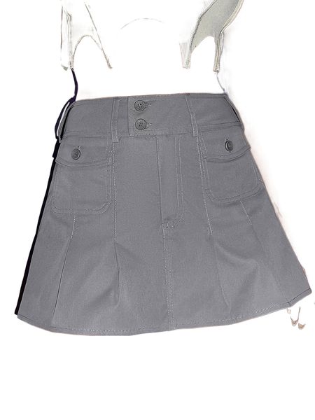 

petite flap pocket side skirt t3p4#, Black