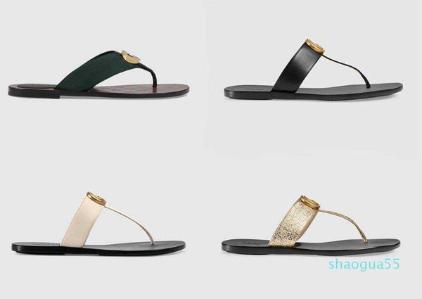 

classic designer woman g slippers men slipper gear bottoms flip flops women luxury sandals fashion causal leather thong sandal, Black