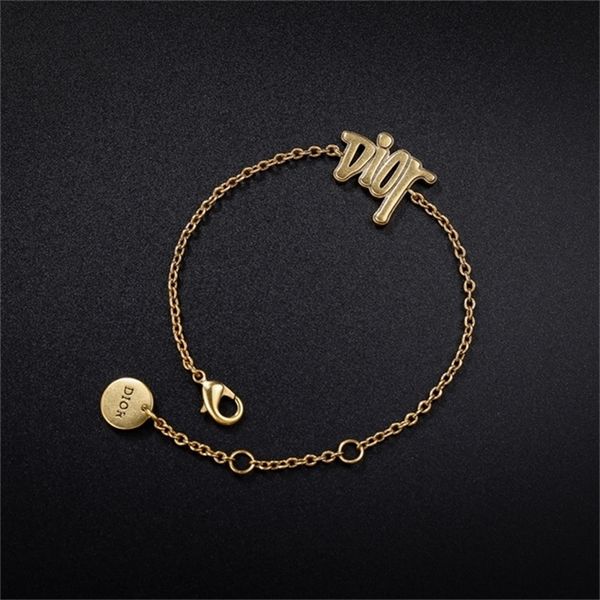 

2022 36% off designer jewelry d family letter women's fashion new bracelet, Black