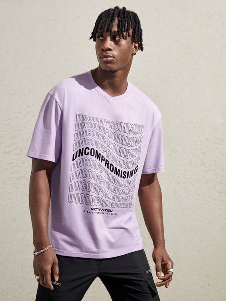 

men letter graphic tee g30e#, White;black