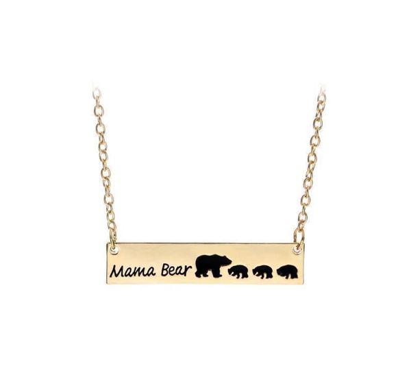 

pendant necklaces alloy plated animal 6 cubs mothers cartoon chains cute bears one vintage kids accessories gift hand bird baby jllvph, Silver