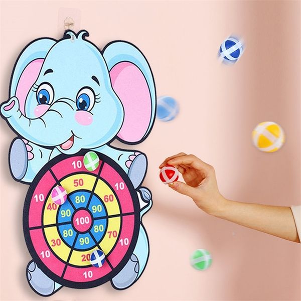 Montessori Dart Board Ziel Sport Spiel Spielzeug Für Kinder 4 Bis 6 Jahre Alt Outdoor Spielzeug Kind Indoor Mädchen Klebrige ball Jungen Geschenk 220621