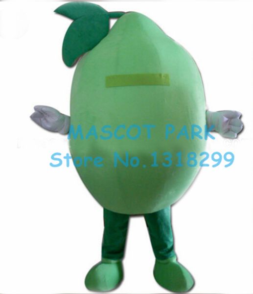 Mascote boneca traje mascote calça de mascote traje para adulto atacado cartoon verde limão limão frutas tema anime trajes carnaval fantasia vestido