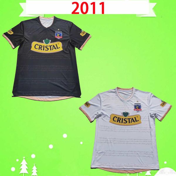 

2011 colo retro soccer jerseys 2012 csd home white away black vintage camiseta de futbol classic football shirts camisa de futebol agenting, Black;yellow