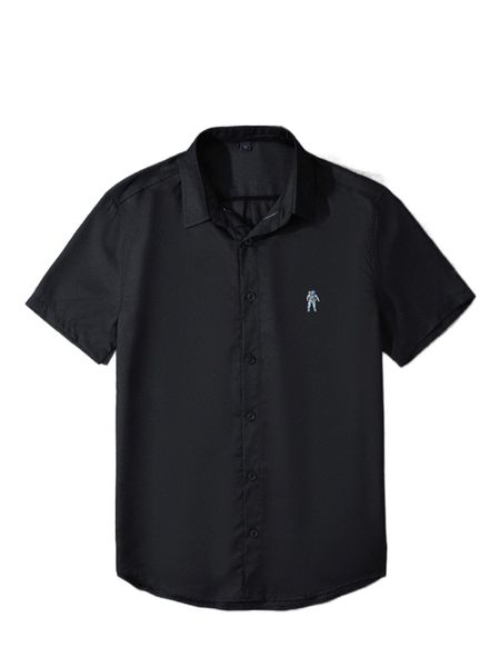 

men astronaut patch detail shirt p7qc#, White;black