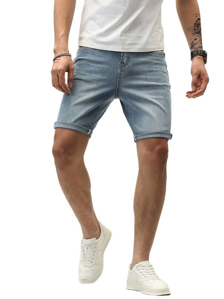 

men bleach wash denim shorts b3ua#, White;black