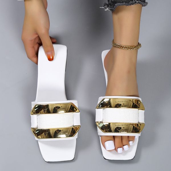 

slippers women's shoes 2022 summer sandals slingback flip-flops new luxury casual ladies flat shoes, Black