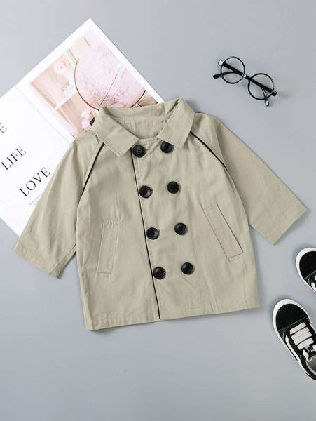 

toddler boys double breasted trench coat she, Blue;gray
