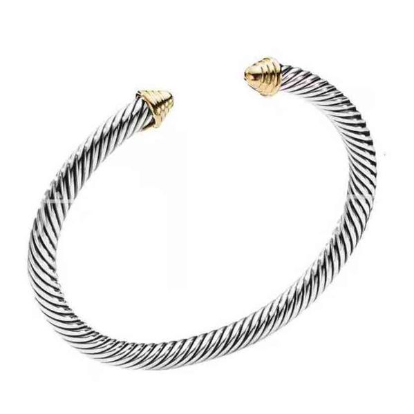 

dy bracelet luxury designer twisted pearl head women bangles fashion versatile twist bracelets jewelry platinum plated wedding gifts bangle, Black