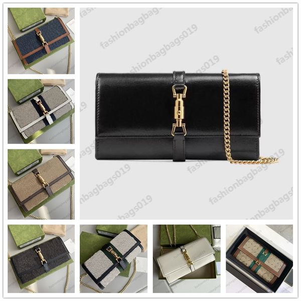 

luxury brand shoulder bags 652681 jackie 1961 bags ophidia long wallets purse mini women handbag chain cover flaps ebony denim lvory horsebi