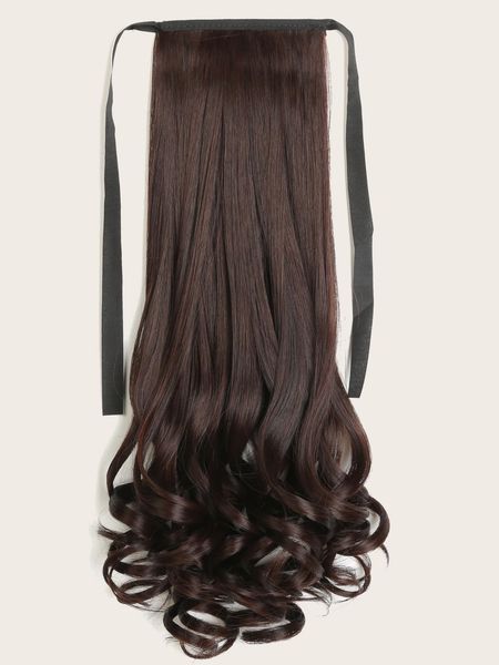 

long curly ponytail hair extension, Golden;white