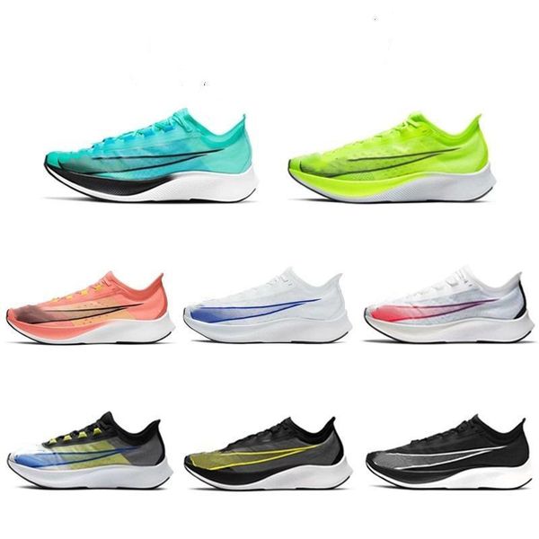 

fly 3 running shoes zoom barely volt university gold cyber racer blue designer casual shoes lime glow outdoor mens woman sports sneakers jog