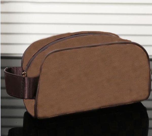 

women's portable travel large capacity washing bag old flower waterproof cosmetic skin care products storage bag brown grid travel port